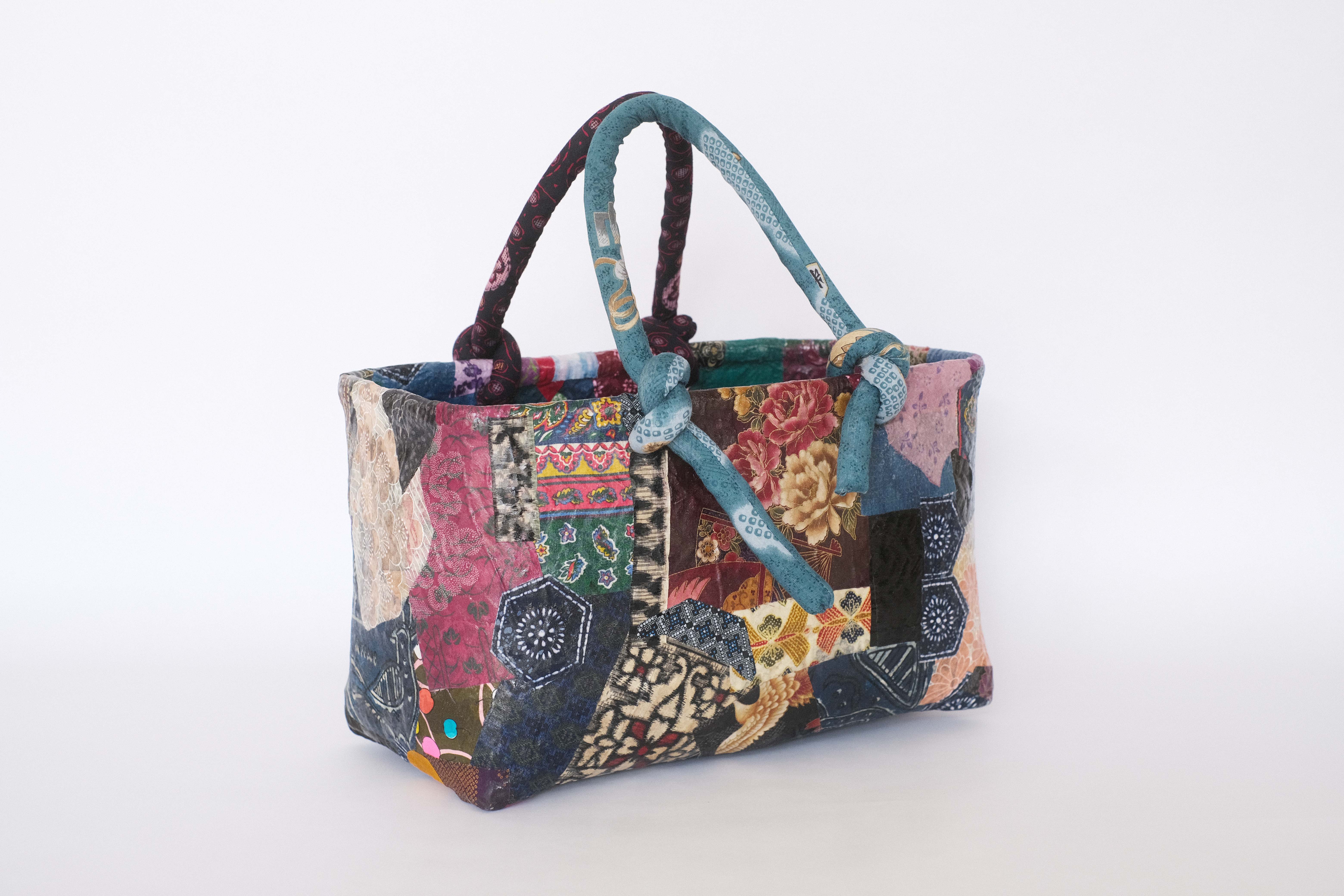 【一点物】一閑張手提げ籠 大