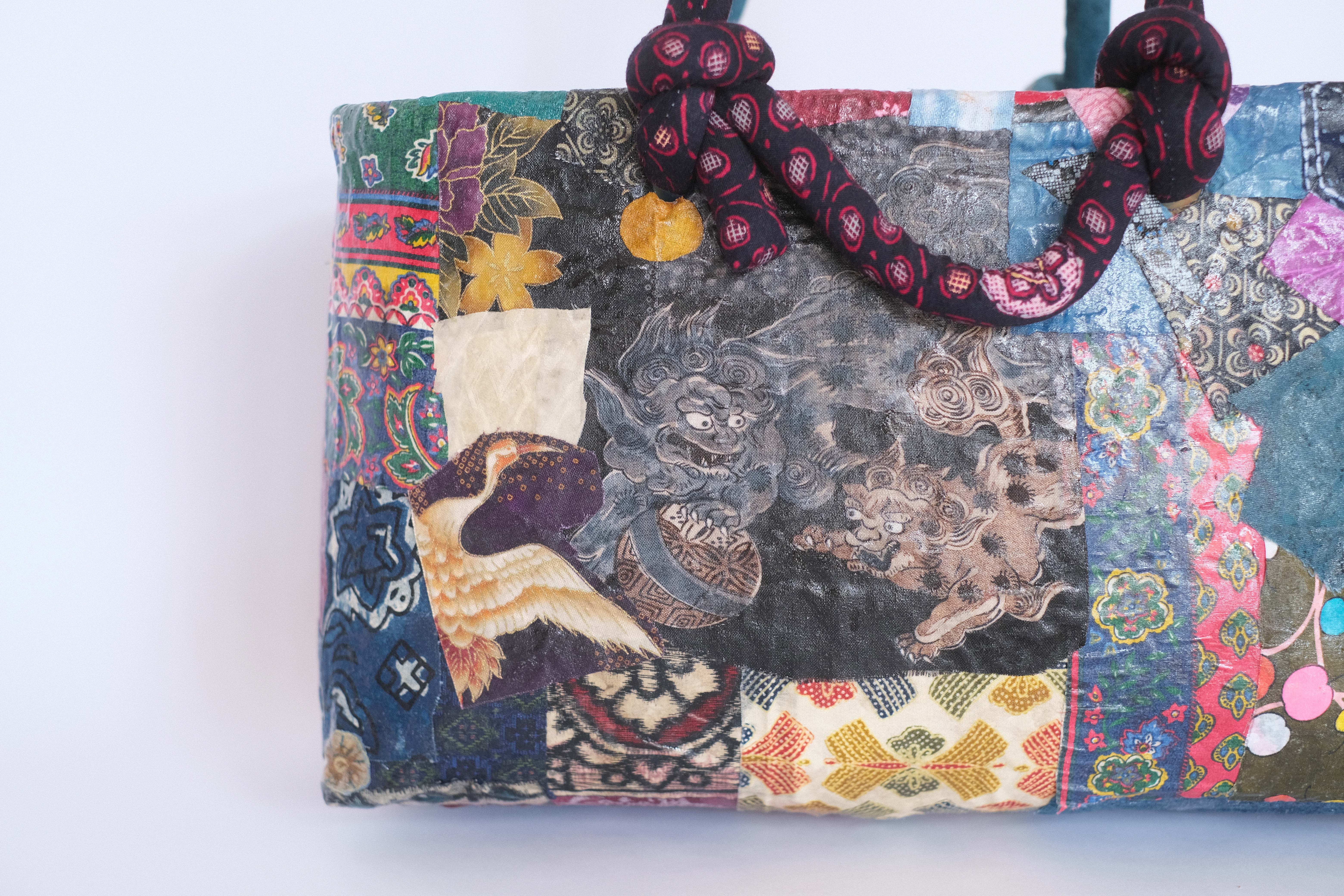 【一点物】一閑張手提げ籠 大